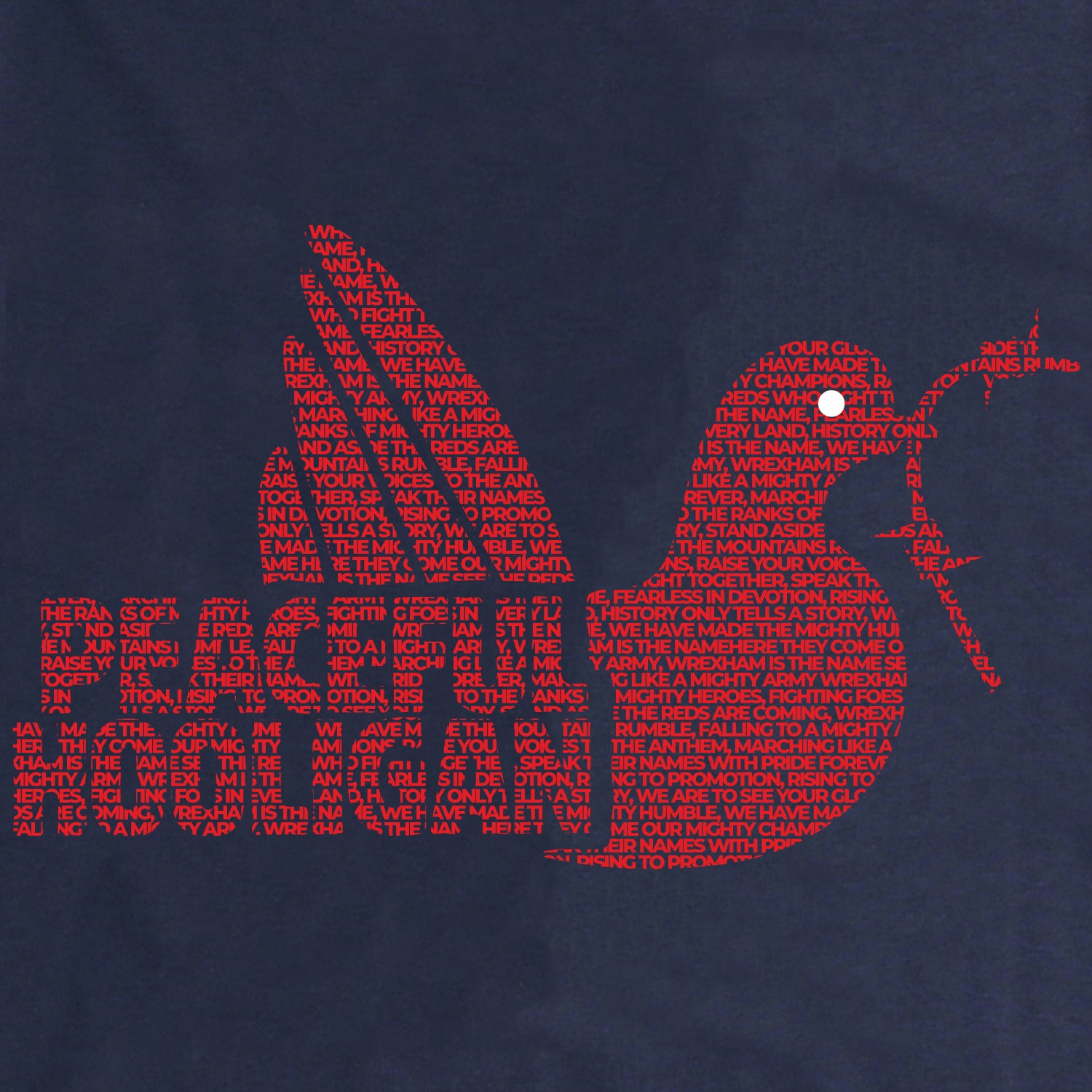 Wrexham Dove T-Shirt Navy - Peaceful Hooligan
