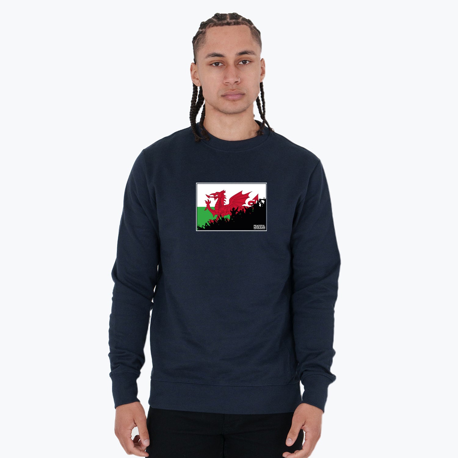 Wales Fanatics Sweatshirt Navy - Peaceful Hooligan