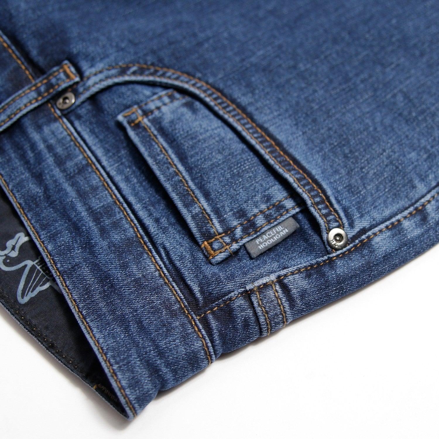 Slim Fit Jeans Mid Wash - Peaceful Hooligan