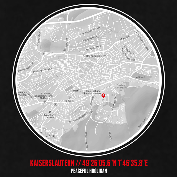 Kaiserslautern TShirt Black - Peaceful Hooligan 