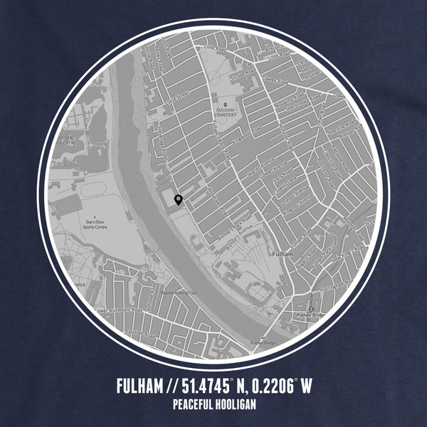 Fulham Hoodie Navy - Peaceful Hooligan 