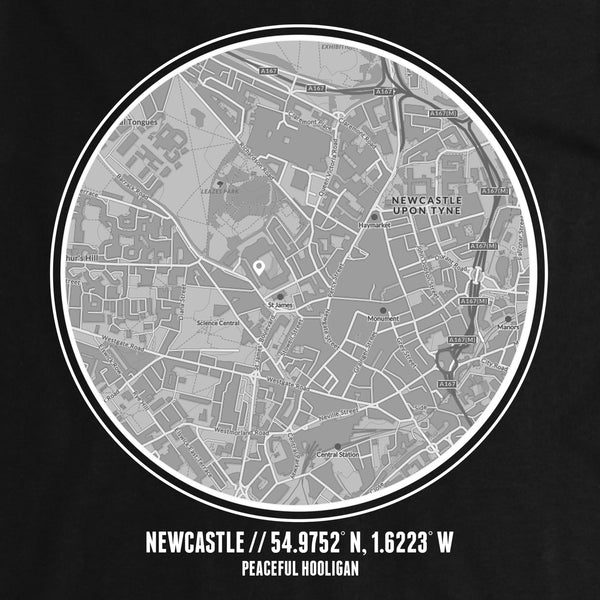 Newcastle Sweatshirt Black - Peaceful Hooligan 
