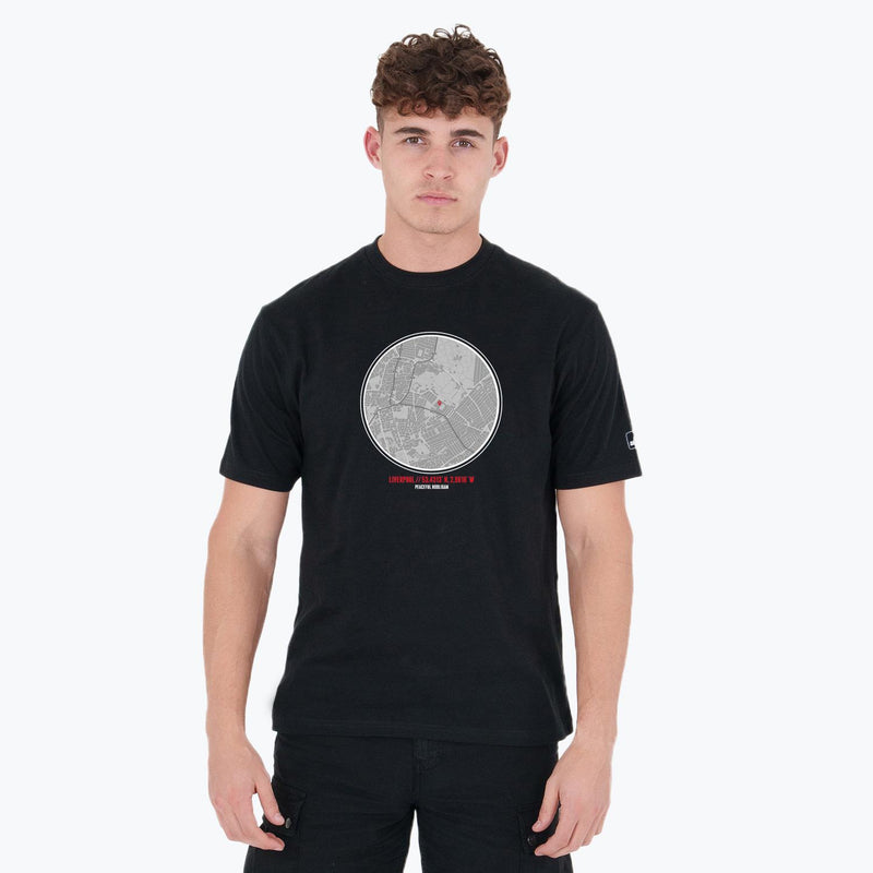 Liverpool Location T-Shirt Black - Peaceful Hooligan 