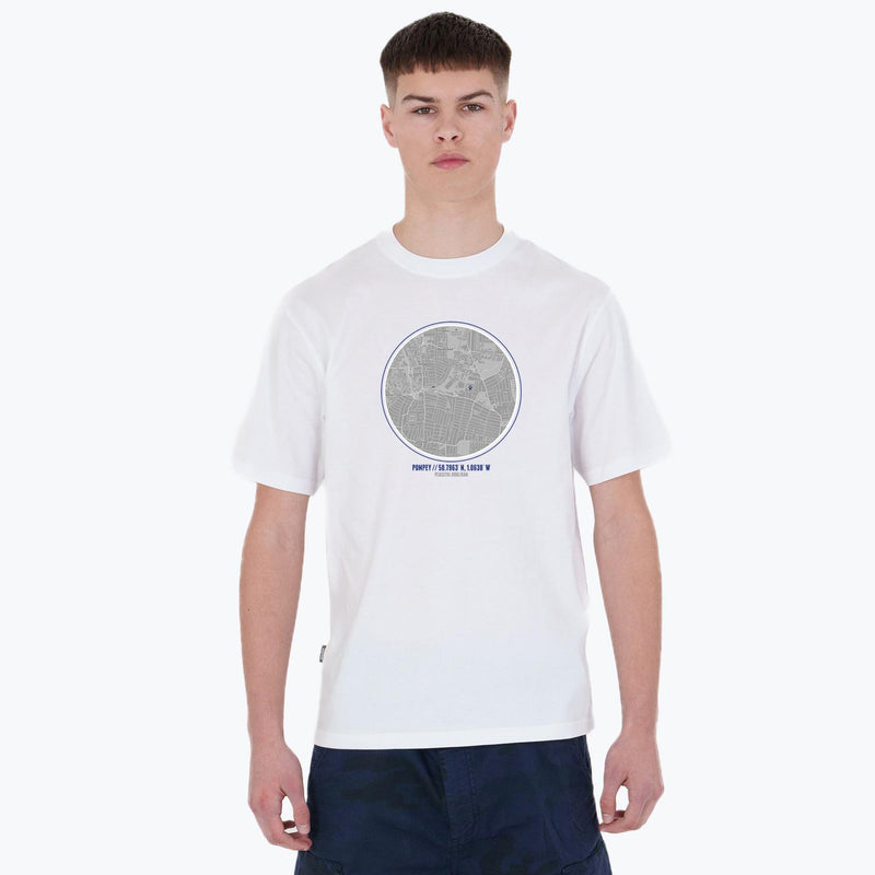 Portsmouth Location T-Shirt White - Peaceful Hooligan 