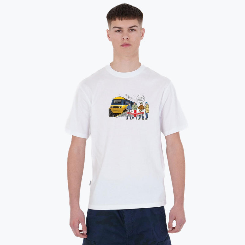 Shrewsbury Town Excursions T-Shirt White - Peaceful Hooligan 