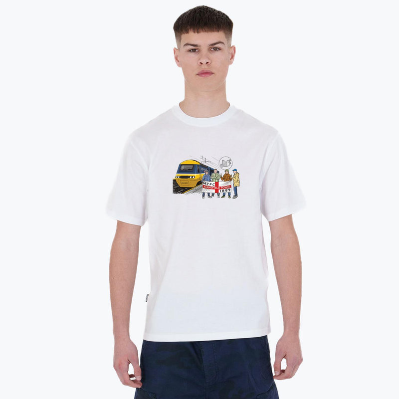 Mansfield Town Excursions T-Shirt White - Peaceful Hooligan 