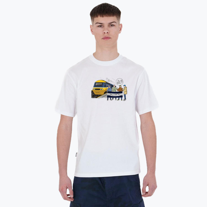 Falkirk Excursions T-Shirt White - Peaceful Hooligan 