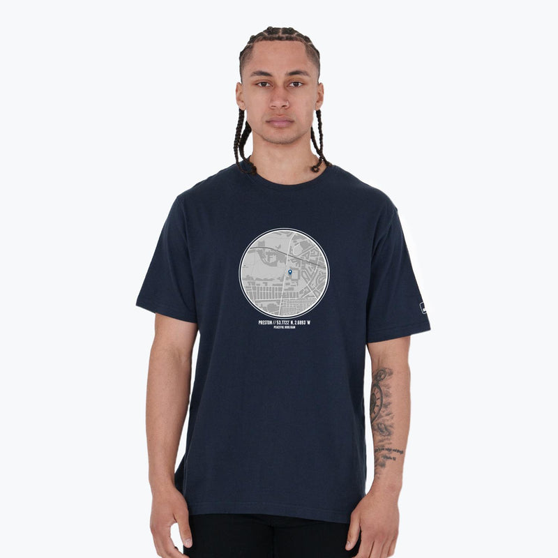 Preston North End Location T-Shirt Navy