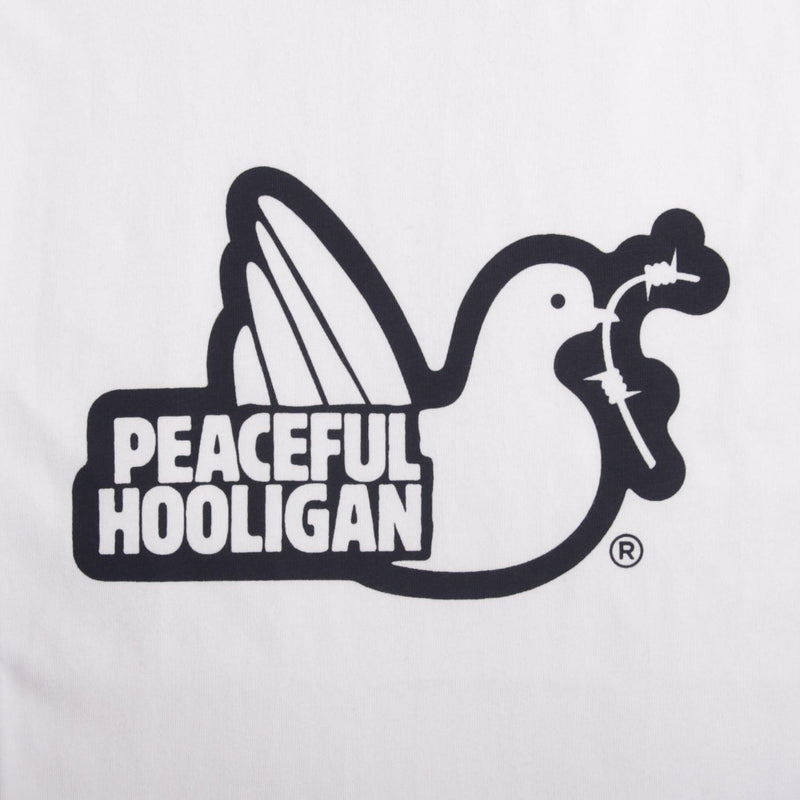 Outline T-Shirt White - Peaceful Hooligan 
