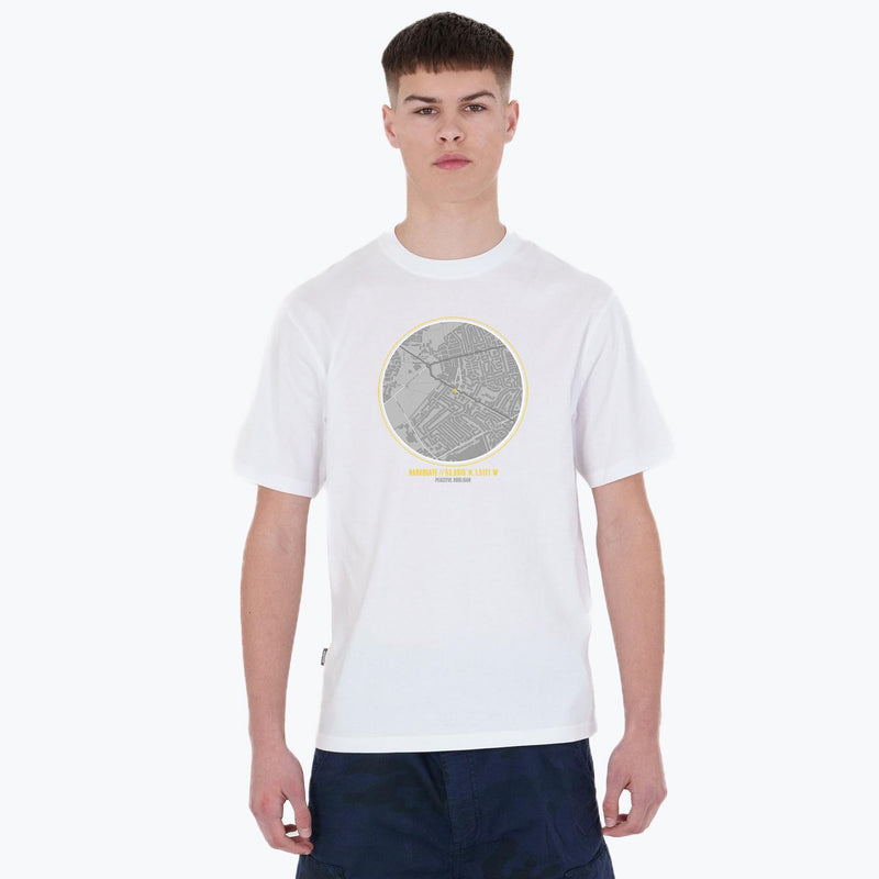 Harrogate Town Location T-Shirt White - Peaceful Hooligan 