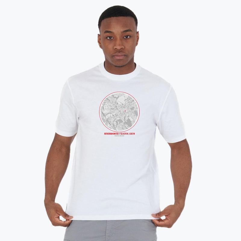 Rotherham United Location T-Shirt White - Peaceful Hooligan 