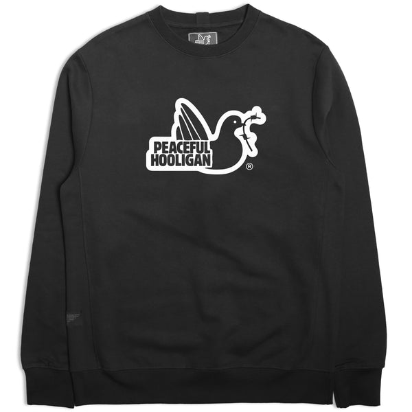 Outline Sweatshirt Black - Peaceful Hooligan 