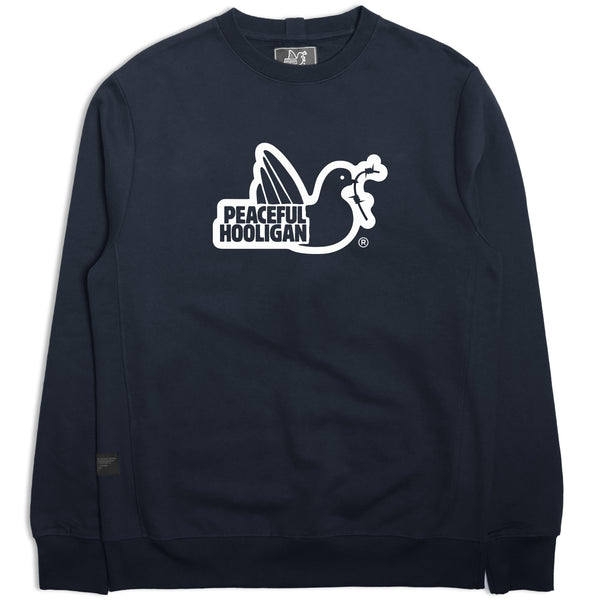 Outline Sweatshirt Navy - Peaceful Hooligan 