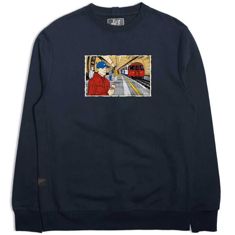 Underground Sweatshirt Navy - Peaceful Hooligan 