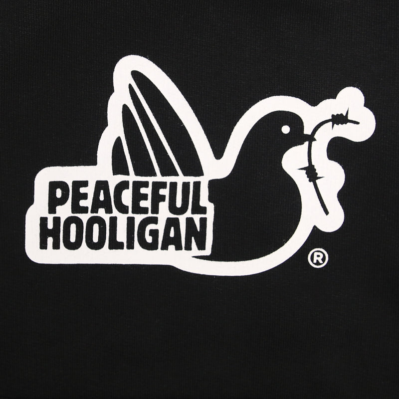 Junior Outline Hoodie Black - Peaceful Hooligan 