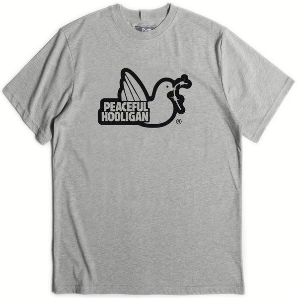 Outline T-Shirt Marl Grey - Peaceful Hooligan 