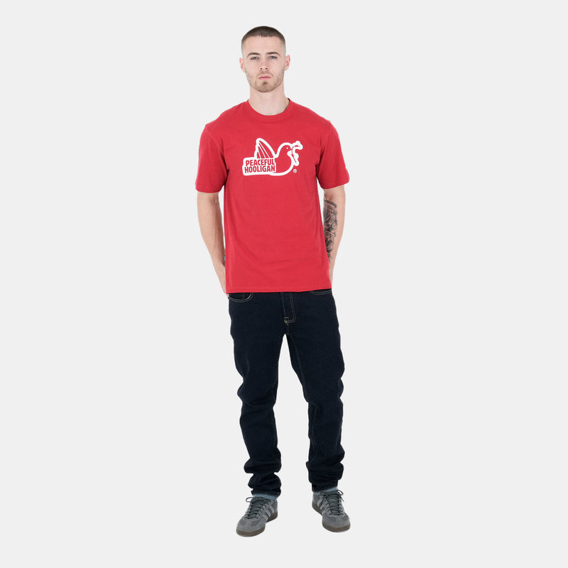 Outline T-Shirt Deep Red