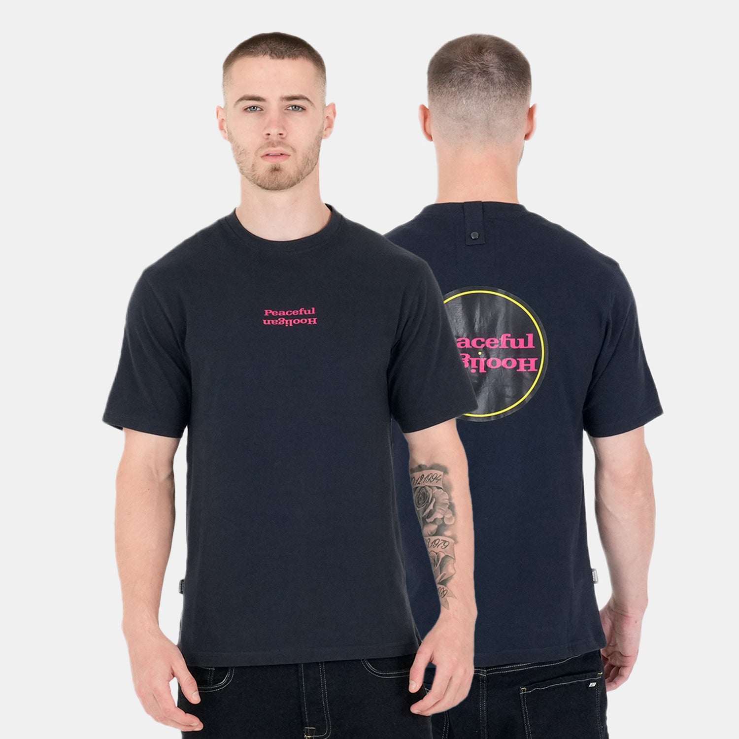 Technics T-shirt Navy - Peaceful Hooligan 