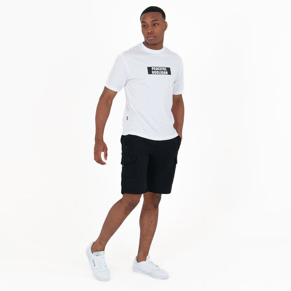 Box Logo T-Shirt White - Peaceful Hooligan 