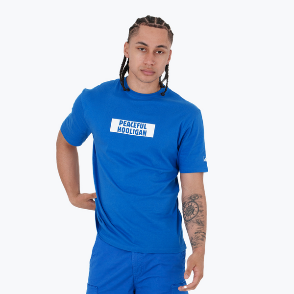 Box Logo T-Shirt Cobalt - Peaceful Hooligan 