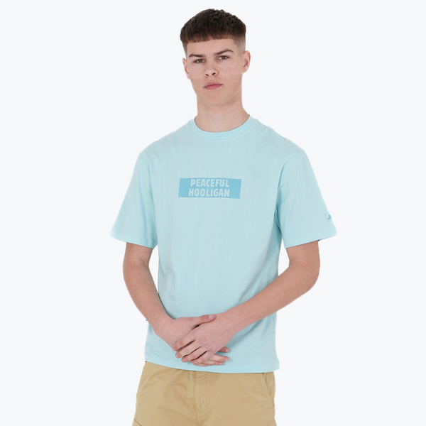 Box Logo T-Shirt Crystal Blue - Peaceful Hooligan 