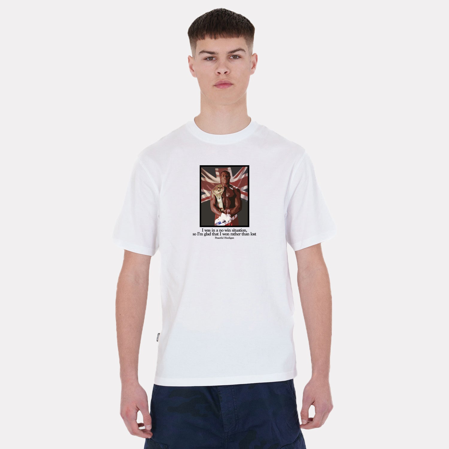 Bruno T-Shirt White - Peaceful Hooligan 