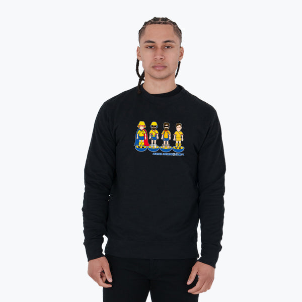 Romania Subbuteo Sweatshirt Black - Peaceful Hooligan 