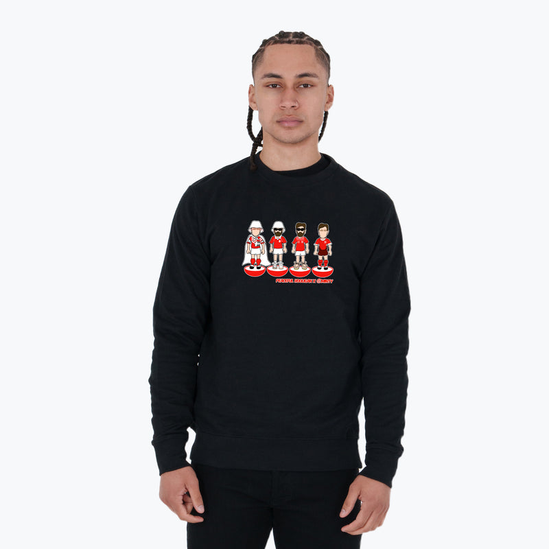 Switzerland Subbuteo Sweatshirt Black - Peaceful Hooligan 