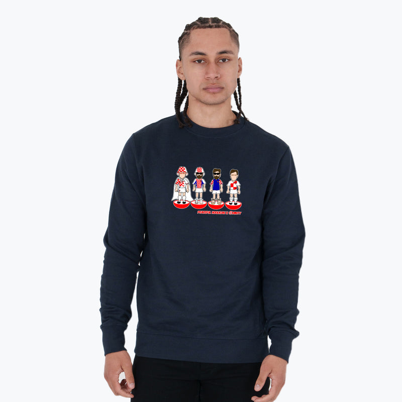 Croatia Subbuteo Sweatshirt Navy - Peaceful Hooligan 
