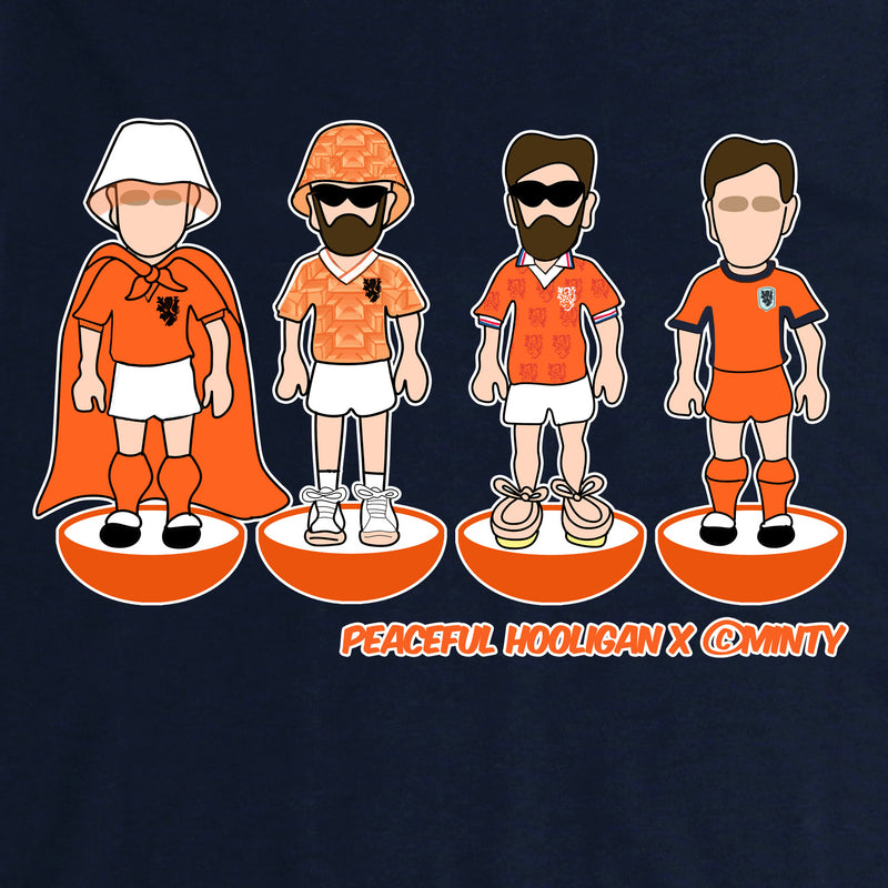 Netherlands Subbuteo T-Shirt Navy - Peaceful Hooligan 