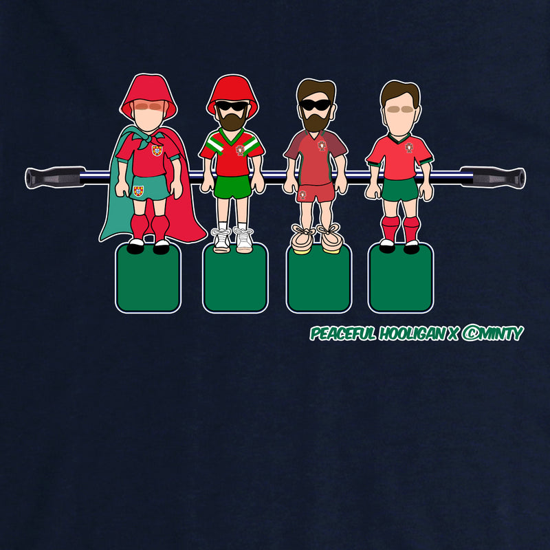 Portugal Foosball T-Shirt Navy - Peaceful Hooligan 