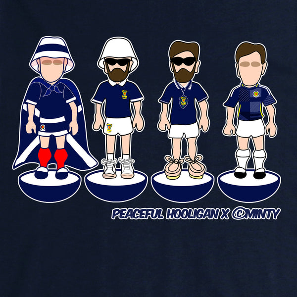 Scotland Subbuteo T-Shirt Navy - Peaceful Hooligan 