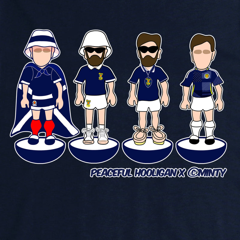 Scotland Subbuteo T-Shirt Navy - Peaceful Hooligan 