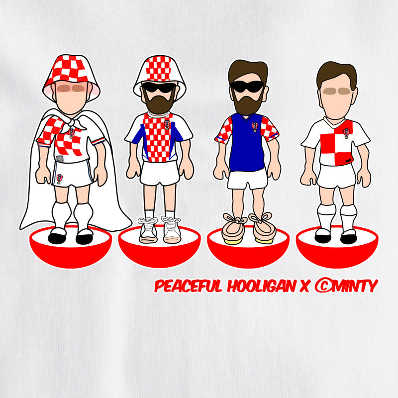 Croatia Subbuteo T-Shirt White - Peaceful Hooligan 