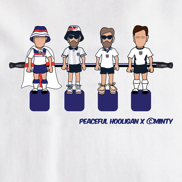 England Foosball T-Shirt White - Peaceful Hooligan 