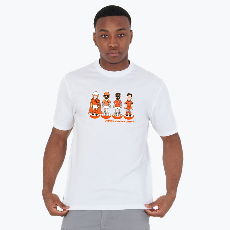 Netherlands Subbuteo T-Shirt White - Peaceful Hooligan 