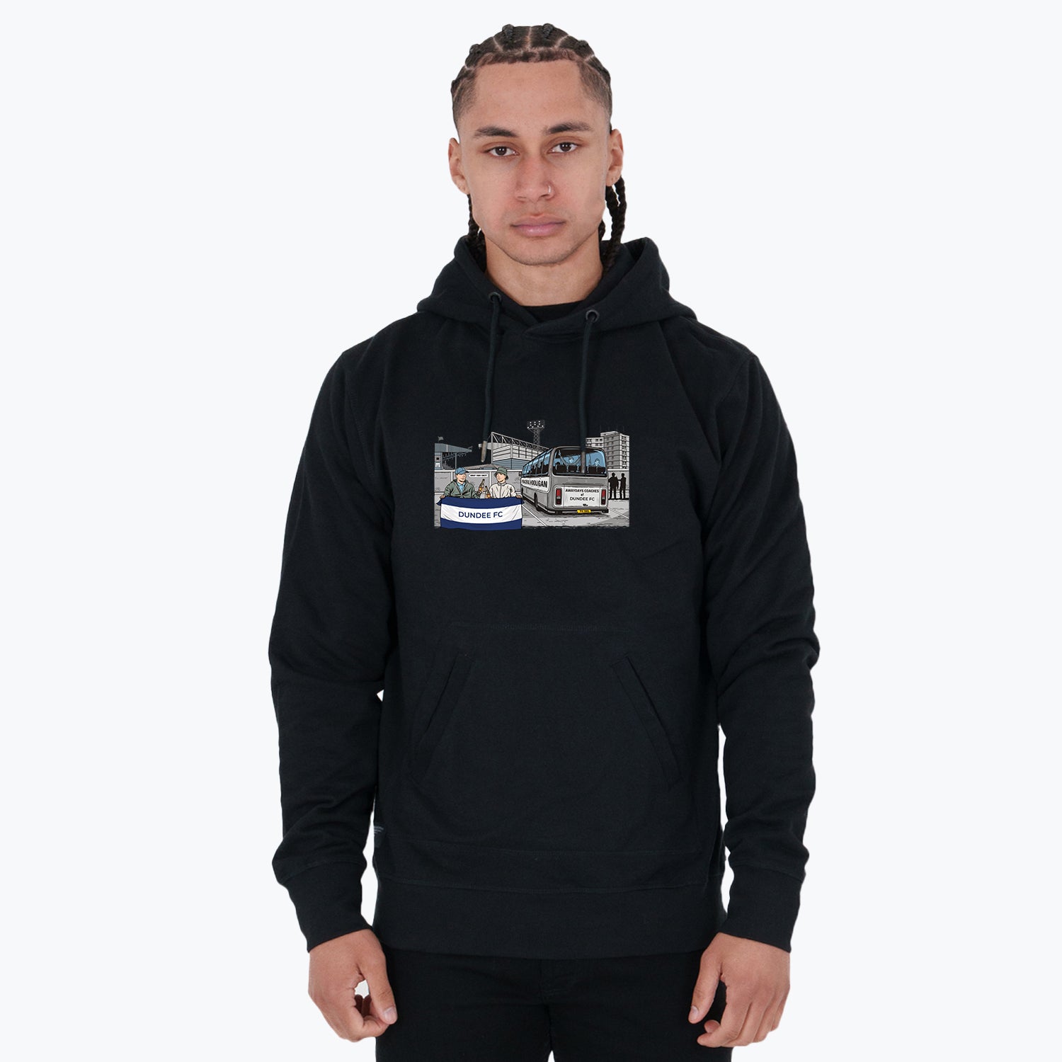 Dundee FC Awaydays Hoodie Black - Peaceful Hooligan 