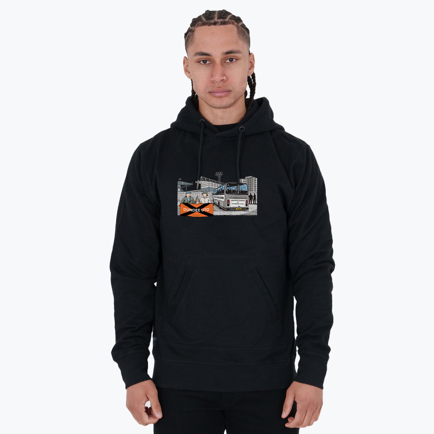 Dundee UTD Awaydays Hoodie Black - Peaceful Hooligan 