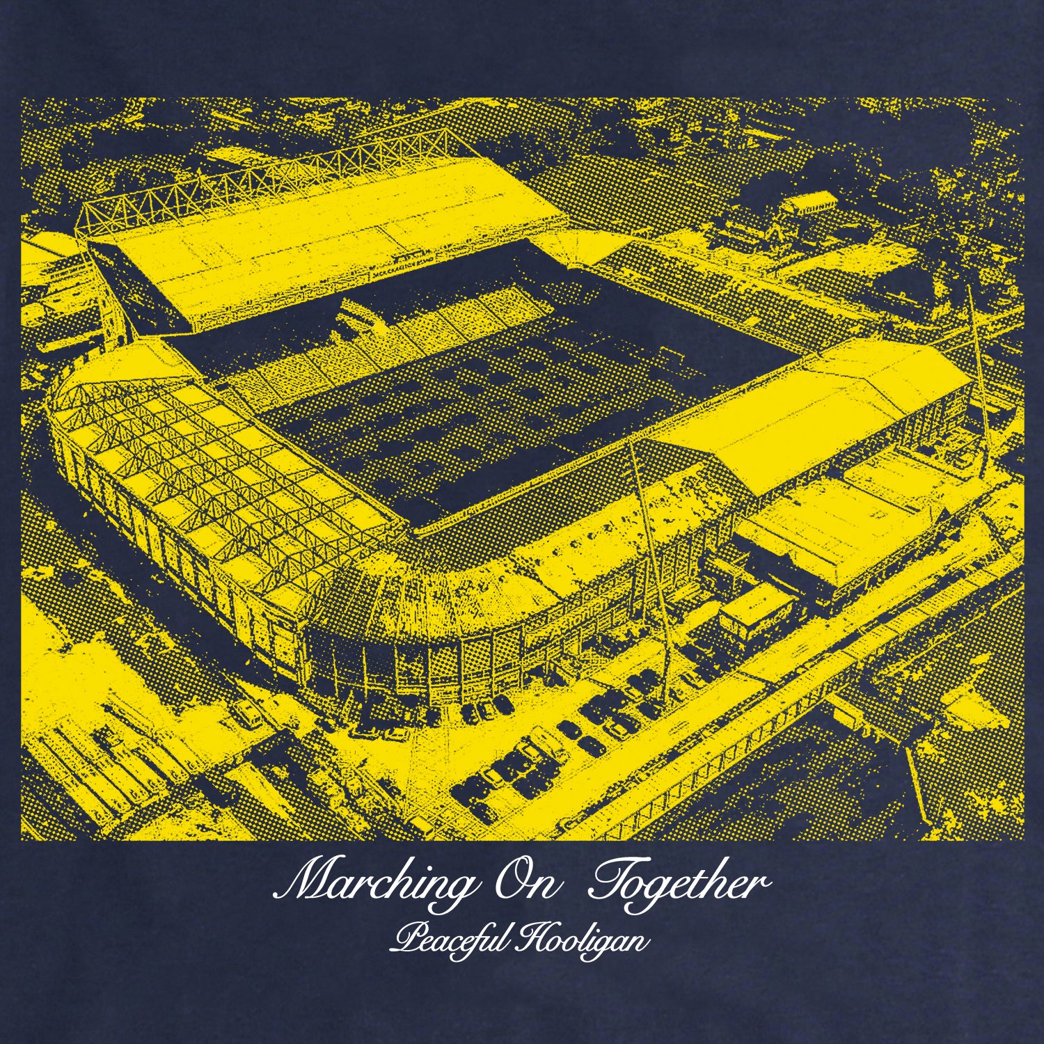 Elland Road T-Shirt Navy - Peaceful Hooligan 