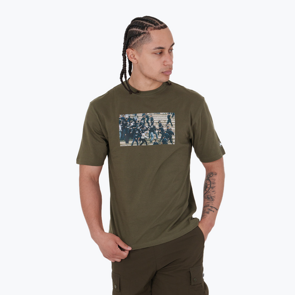 Frontline T-Shirt Dark Olive - Peaceful Hooligan 