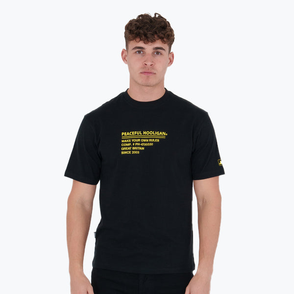 I.D T-Shirt Black - Peaceful Hooligan 