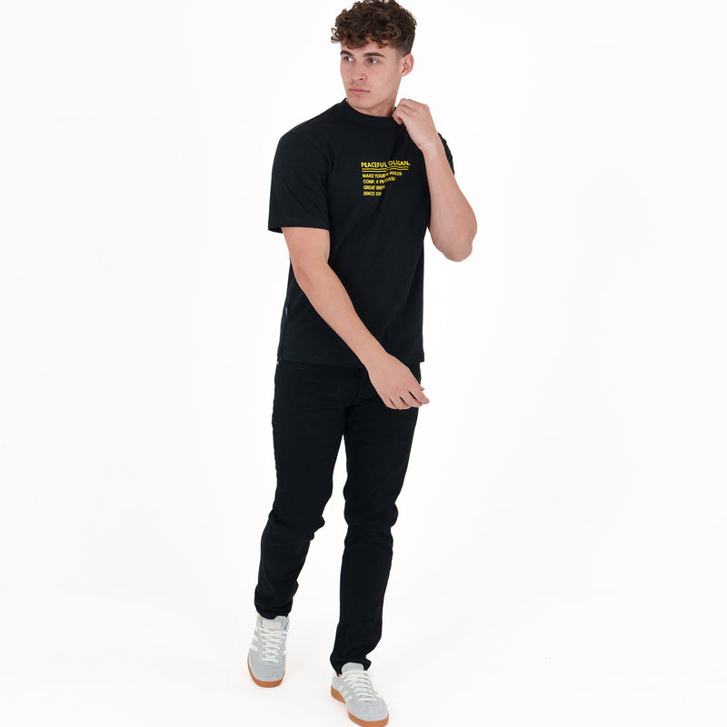 I.D T-Shirt Black - Peaceful Hooligan 