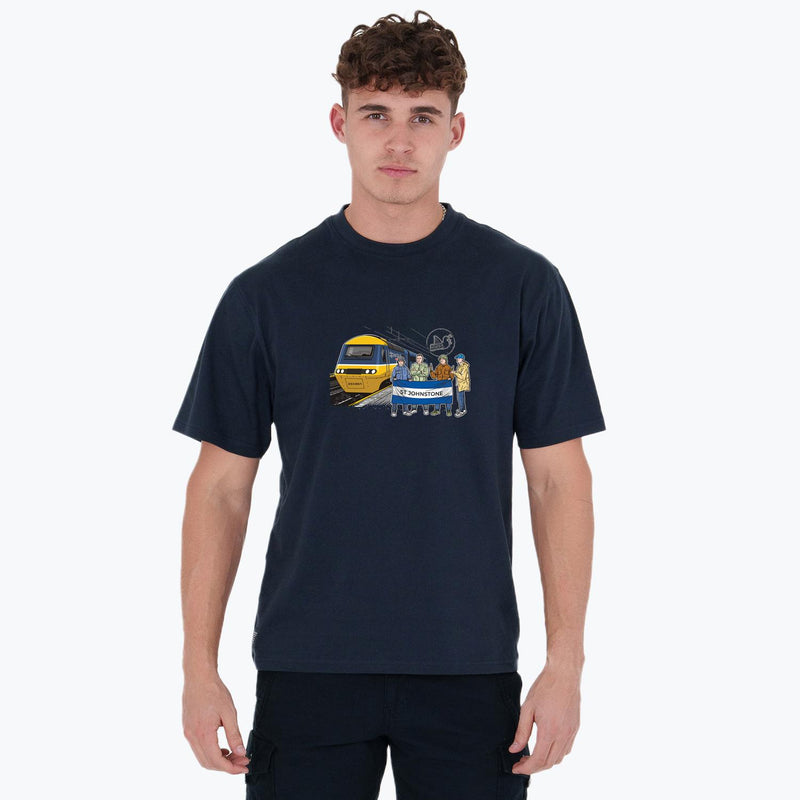 St Johnstone Excursions T-Shirt Navy - Peaceful Hooligan 