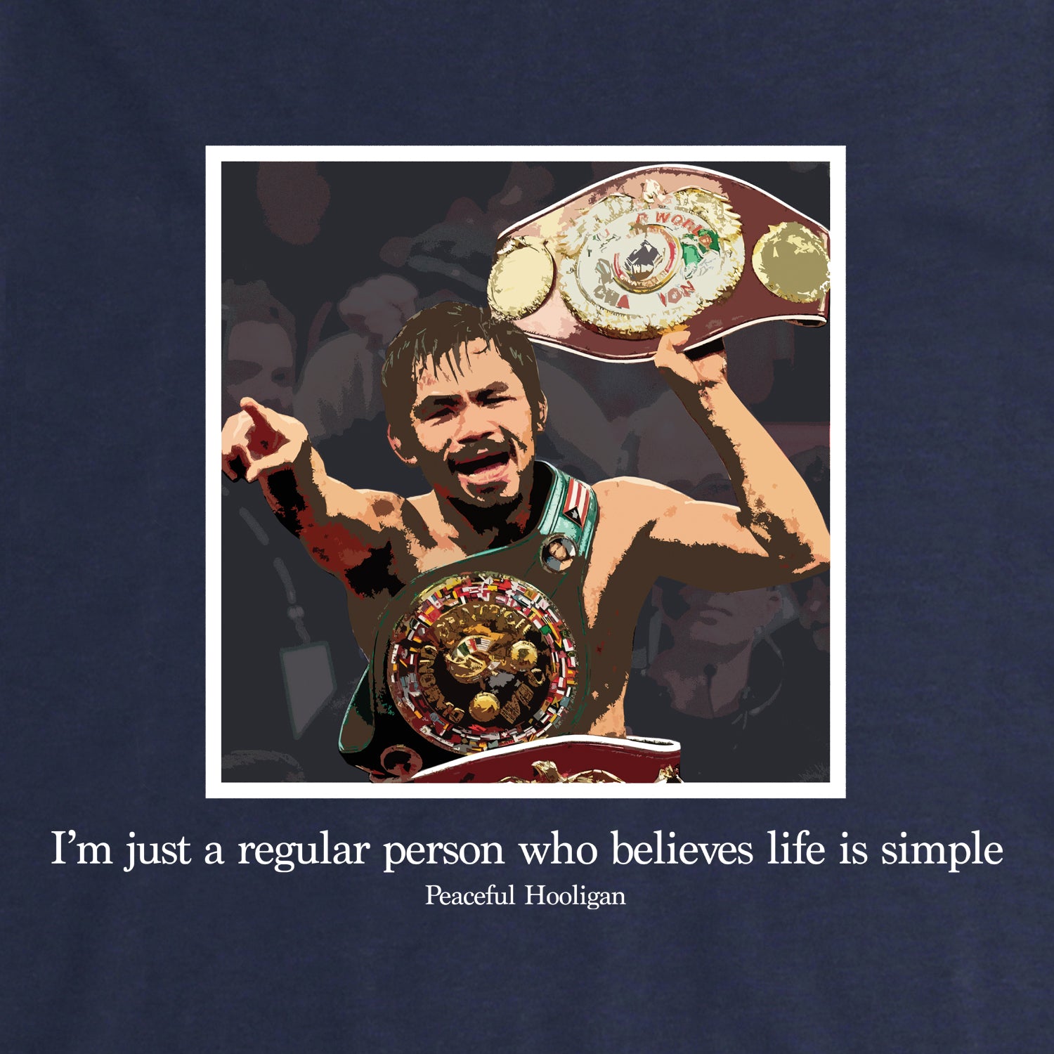 Manny T-Shirt Navy - Peaceful Hooligan 