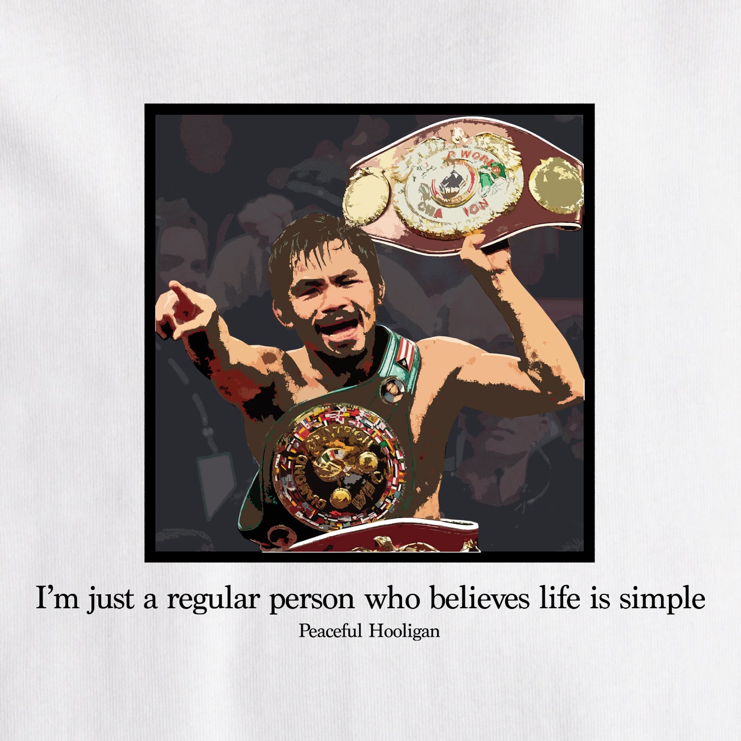 Manny T-Shirt White - Peaceful Hooligan 