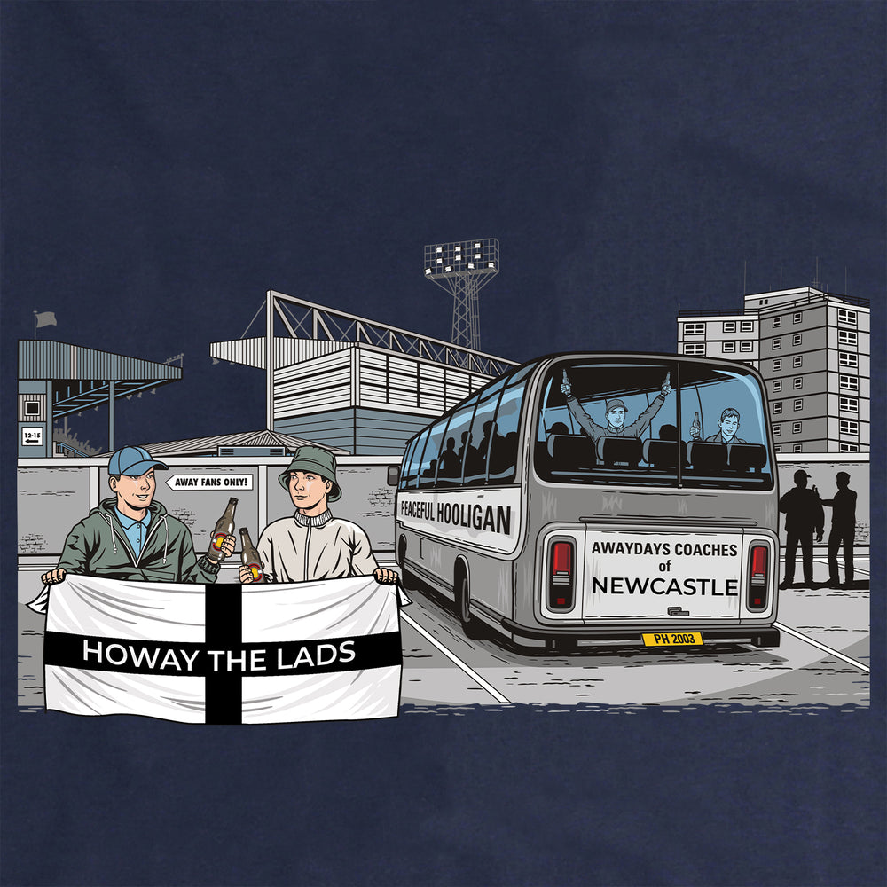 Howay The Lads Awaydays T-Shirt Navy