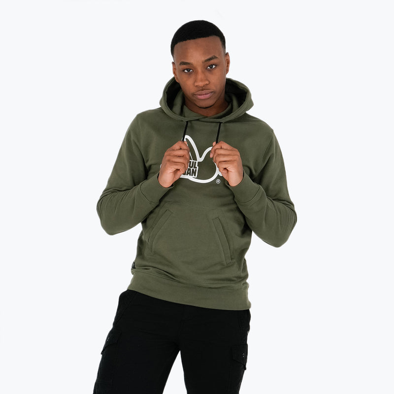 Outline Hoodie Olive - Peaceful Hooligan 