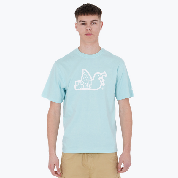 Outline T-Shirt Crystal Blue - Peaceful Hooligan 