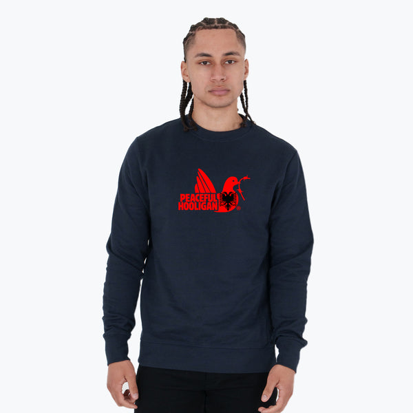 Albania Dove Sweatshirt Navy - Peaceful Hooligan 