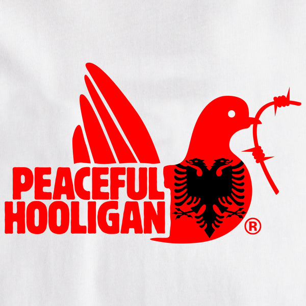 Albania Dove T-Shirt White - Peaceful Hooligan 